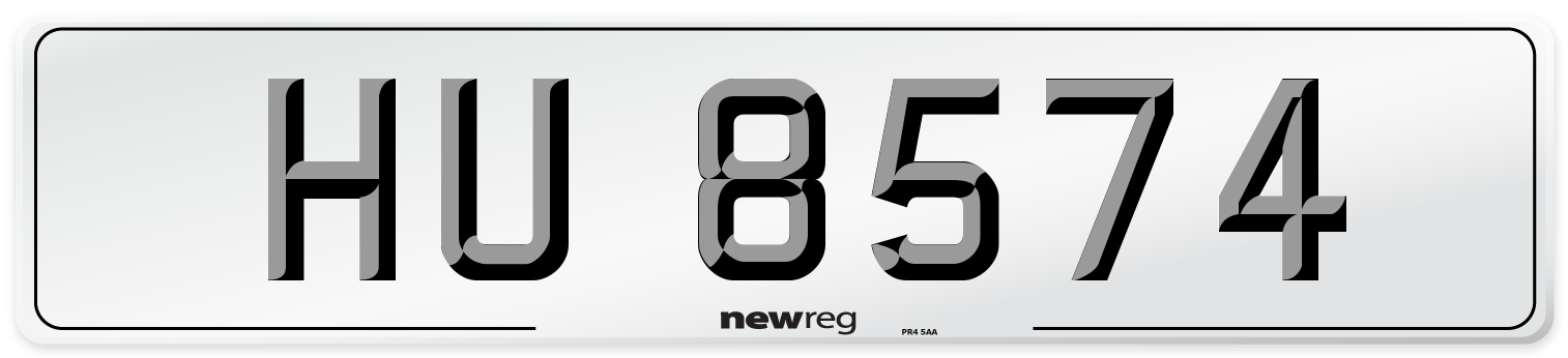 HU 8574 Number Plate from New Reg